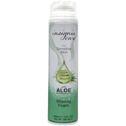 Image of Insignia Care Aloe Shaving Foam for Sensitive Skin, 300ml, Green and White