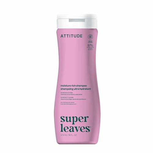 Image of ATTITUDE Moisture Rich Hair Shampoo, EWG Verified, For Dry and Damaged Hair, Naturally Derived Ingredients, Vegan and Plant Based, Quinoa and Jojoba, 473 mL
