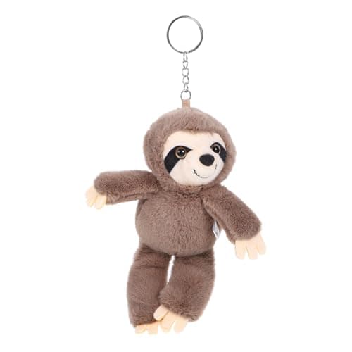 Image of FAVOMOTO Plush Sloth Keychain, Sloth Stuffed Animal Keychain Plush Keyring Soft Kawaii Animal Charm Pendant for Women Girls Bag Car Key Wallet Grey Keyring Pendant Purse