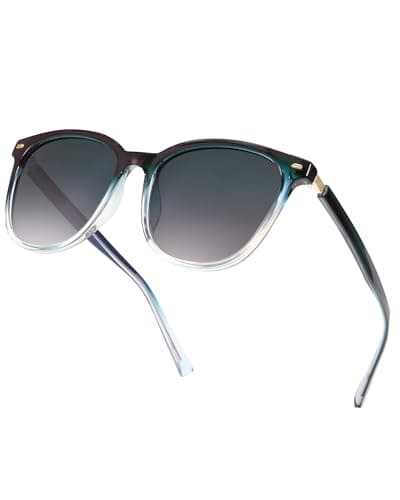 Image of Myiaur Women's Polarised Sunglasses with Retro Mirrored Lens & UV400 Protection - Trendy & Stylish Large Glasses