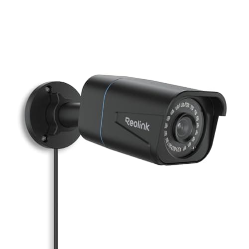 Image of Reolink 4K IP PoE Camera Outdoor CCTV, Smart Human/Vehicle Detection, Timelapse, Up to 512GB microSD Card Slot for 24/7 Recording, RLC-810A Black
