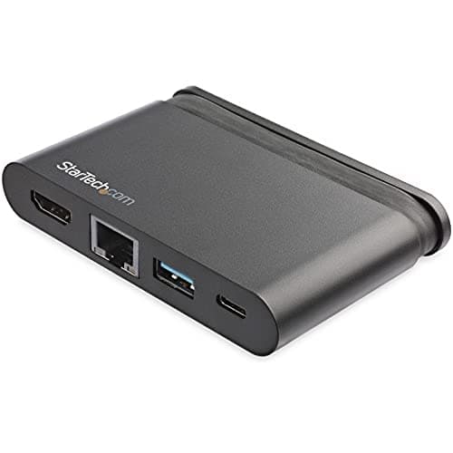 Image of StarTech.com USB C Multiport Adapter - Portable USB-C Dock with 4K HDMI - 100W PD 3.0 Pass-Through, 1x USB-A, 1x USB-C, GbE - Thunderbolt 3 & USB-C Laptop Travel Dock - Mac & Windows (DKT30CHCPD)