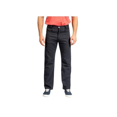 Image of Mens Bedford Cord Trousers Straight Leg Ribbed Regular fit Zip Fly Smart for Form (Charcoal Grey, 34 31)