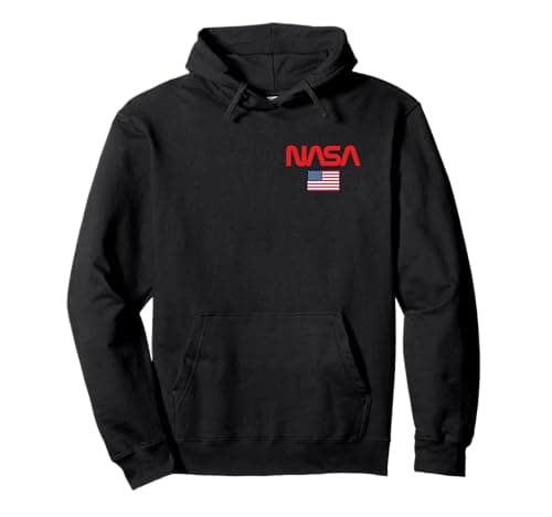 Image of NASA Worm Logotype - Symbol of NASA Pullover Hoodie