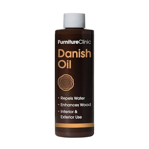 Image of Furniture Clinic Danish Oil for Wood - Premium Finishing Oil to Enhance The Natural Beauty of Oak, Pine & Wooden Worktop Surfaces - Seal & Protect for a Satin Finish - 250ml