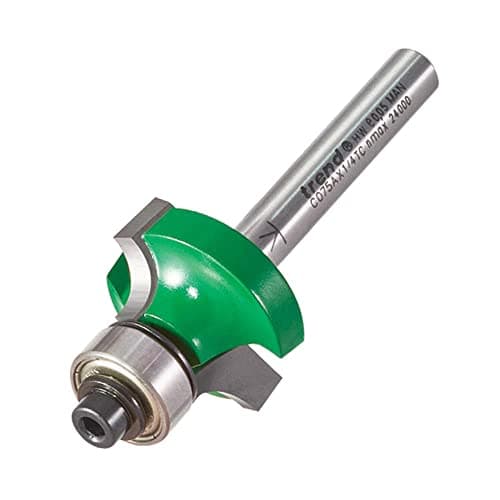 Image of Trend CraftPro Guided Rounded Over Router Cutter, 1/4 Inch Shank, 6mm Radius, 12mm Cut Length, Includes Multiple Bearings, Tungsten Carbide Tipped, C075AX1/4TC