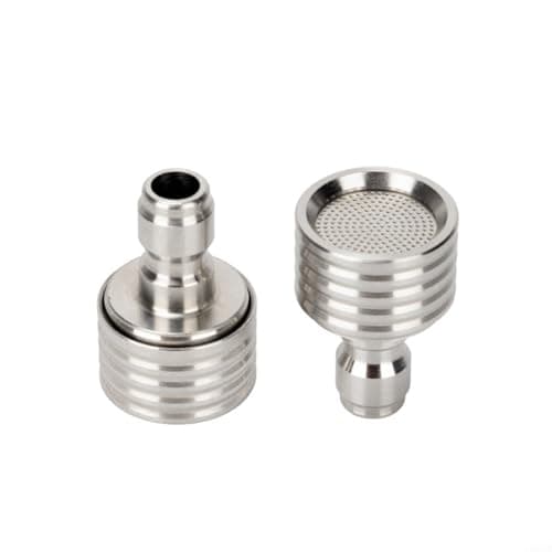 Image of For Karcher Soft Wash Nozzle Tips, Low Pressure Car Washer Sprayer With 1/4 Quick Connector, Gentle Plant Watering Shower Head For Windows Cleaning, 2 Pack Stainless(0.3+0.4+0.5holes)