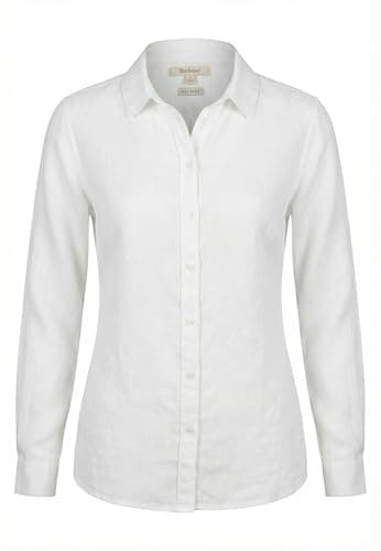 Image of Barbour Women's Marine Relaxed Shirt, White, White, 14