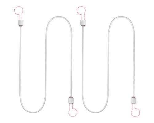 Image of SCSpecial 2 Pieces Magnetic Closure Anti-lost Strap Compatible with Apple AirPods Pro/3/2/1 Wireless Headphone - White