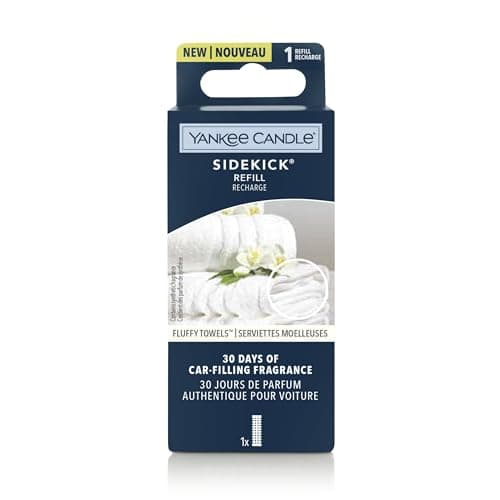 Image of Yankee Candle Sidekick Car Air Freshener Refill | Fluffy Towels Fragrance Diffuser | 1 Count