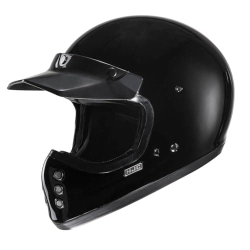 Image of HJC V60 Full Face Motorcycle Helmet Plain Black M
