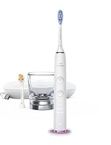Image of Philips Sonicare DiamondClean Smart 9400 Electric Toothbrush, Sonic Toothbrush with App, Pressure Sensor, Brush Head Detection, 4 Cleaning Modes and 3 Intensity Levels, White, Model HX9917/88