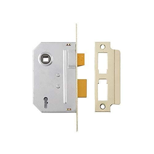 Image of Yale Locks PM320PB25 3 Lever Mortice Sash Lock 67mm 2.5-inch - Polished Brass Finish