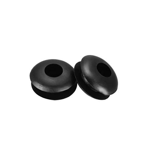 Image of sourcing map Rubber Grommets 4mm Dia. Wire Gasket Ring for Hole Plug Cable, Black 20 Pieces