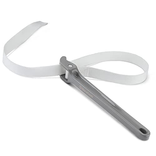 Image of DURATECH 12" (300 mm) Strap Wrench, Oil Filter Strap Spanner, Multi-Purpose Pipe Wrench with Adjustable Nylon Strap for Oil Filter, Shower Heads, Glue Joints