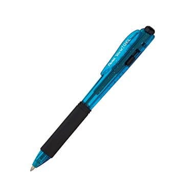 Image of Pentel Colour Retractable Gel Rollerball, 0.7mm tip, Blue ink, 1 Pack of 12 pens, K437CR-C