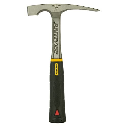 Image of STANLEY 1-54-022 FatMax AntiVibe Brick Hammer, 20 oz, Black/Silver