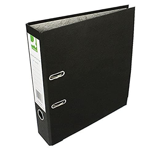 Image of Q-Connect Lever Arch File Paperbacked A4 Black (10 Pack) KF20038