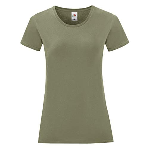 Image of Fruit of the Loom Womens/Ladies Iconic T-Shirt (M) (Classic Olive Green)