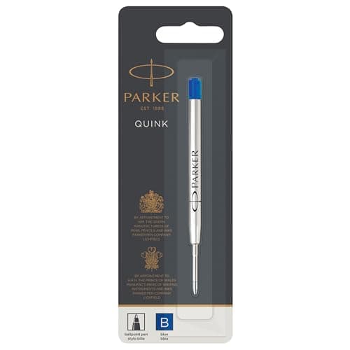 Image of Parker Ballpoint Pen Refill | Broad Point | Blue QUINKflow Ink | 1 Count