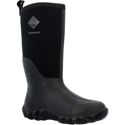 Image of Muck Boots Unisex Edgewater II Pull On Waterproof Wellington Boot, Black, 9