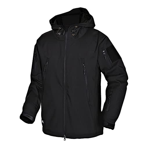Image of Kelmon Men's Softshell Jacket Warm Fleece Waterproof Military Tactical Jacket Outdoor Windproof Functional Jacket with Multiple Pockets Hood Jackets Hunting Hiking