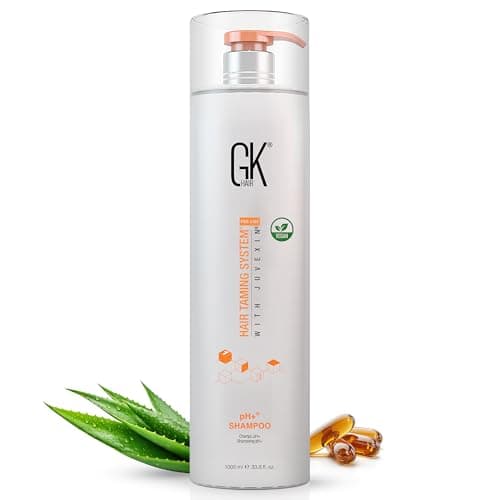 Image of GK HAIR Global Keratin pH+ Pre-Treatment Clarifying Shampoo for Deep Cleansing, Removes Impurities with Aloe Vera, Vitamins and Natural Oils, Wild Orchid Fragrance, 1000 ml