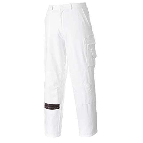 Image of Portwest S817 Elasticated Painters Workwear Protection Pants White, Small