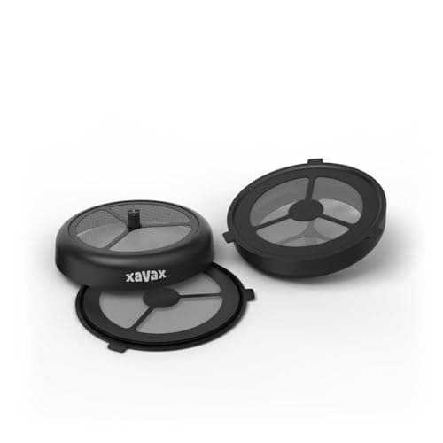 Image of Xavax Permanent Coffee Filter Set of 2 (for Philips Senseo and Identical Machines, Refillable, Dishwasher-Safe) Black