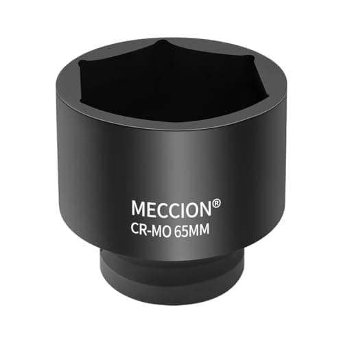 Image of Meccion 3/4 Inch Drive Impact Socket 65mm Heavy Duty Cr-Mo 6 Point Deep Socket, 80mm Length