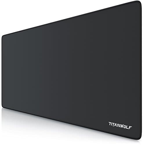 Image of TITANWOLF - XXL Speed Gaming Mouse Mat World - Mouse Pad 900 x 400 x 3mm - XXL mousepad - Table mat large size - improved precision and speed – Design all Black