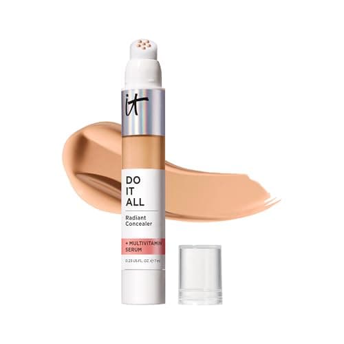 Image of IT Cosmetics Radiant Concealer with Medium Coverage, Enriched with Vitamins B3, B5 and E, Do It All Concealer, Shade: Medium Tan Warm, 7ml