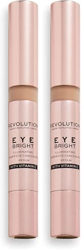Image of Revolution Beauty London, Eye Bright, Concealer, Medium, 3ml (Pack of 2)