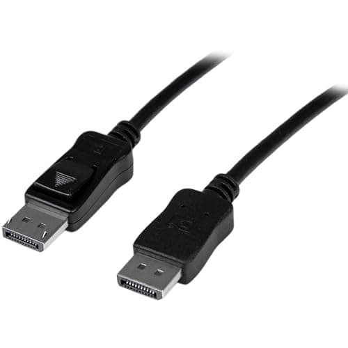 Image of StarTech.com 50 ft DisplayPort Cable with Latches - Active - 2560 × 1600 - DPCP & HDCP - Male to Male DP Video Monitor Cable (DISPL15MA), 50 ft/15 m (active) , Black
