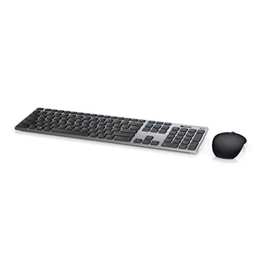 Image of Dell KM717 Premier - Keyboard and Mouse Set - Bluetooth, 2.4 GHz - QWERTY - UK - for Latitude 3310 2-in-1, 5310, Precision Mobile Workstation 5750, 77XX, XPS 13 93XX , Grey