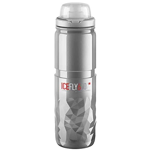 Image of ELITE Ice Fly Insulated Water Bottle Clear – Lightweight & BPA-Free – 650ml – For Road Bike, MTB & Gravel Cycling