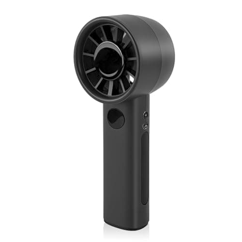 Image of Jsdoin Turbo Hand Held Fan, Portable Handheld USB Rechargeable Fans Mini Fan, 1-100 Speed Stepless with LED Display, Small Desktop Desk Fan for Home Office Outdoor Camp Travel Essentials, Black