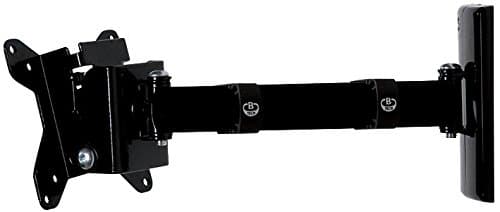 Image of [B-TECH] WALL MOUNT, SINGLE ARM, PIANO BLACK|STAND, SUPPORTS LCD/PLASMA SCREEN AUDIO VISUAL - BT7512-PRO/B