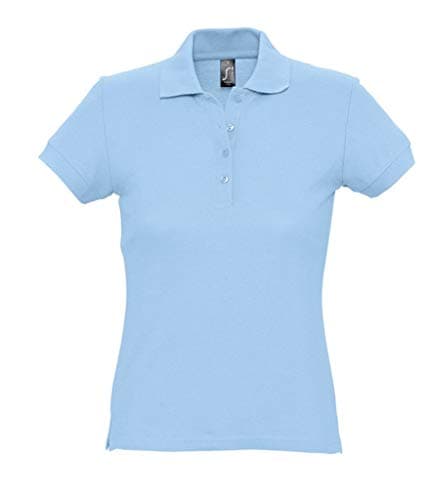 Image of SOL'S Womens Passion Cotton Pique Polo Shirt Sky Blue M