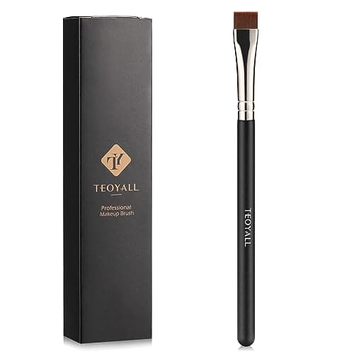 Image of TEOYALL Thin Flat Eyeliner Brush, Precise Eyebrow Definer Brush, Concealer Brush for Cover Blemishes (Multifunctional Flat