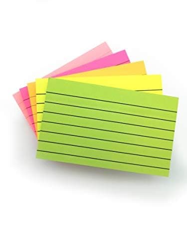 Image of Evergreen Goods 18 Pack Bright Large Sticky Notes | Lined Sticky Notes for to Do Lists & Revision Supplies | 76 x 127mm (3" x 5") 100 Sheets per Pad | Memo Pads for Office, School, Meetings