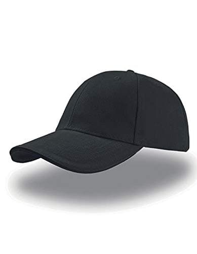 Image of Atlantis Liberty Sandwich Heavy Brush Cotton 6 Panel Baseball Cap - Black/Red - OS