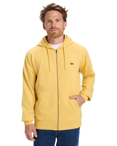 Image of Quiksilver Fleece sweater BASIC HOOD ZIP YOUNG Men's Yellow L