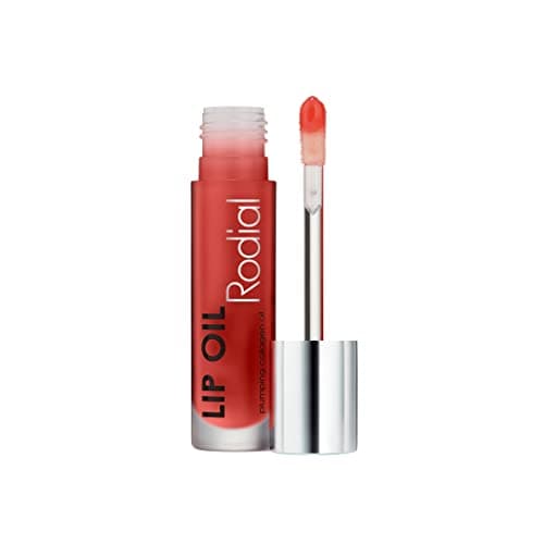 Image of Rodial Lip Oil with Plumping Collagen 4ml - Hydrating Vegan Lip Oil for Fuller, Smoother Lips - Nourishing Lip Care with Cherry, Jojoba & Macadamia Oils in Sugar Coral Sheer Gloss Finish