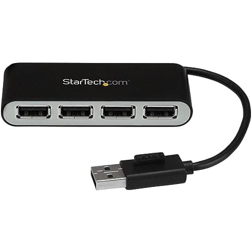 Image of StarTech.com 4 Port USB 2.0 Hub - USB Bus Powered - Portable Multi Port USB 2.0 Splitter and Expander Hub - Small Travel USB Hub (ST4200MINI2)
