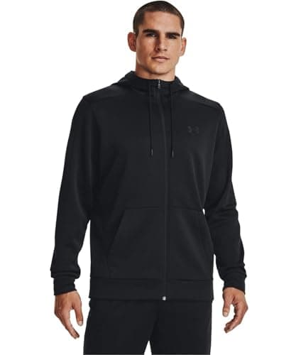 Image of Under Armour Men's Armourfleece Full Zip Hoodie Fleece Tops, Black, L