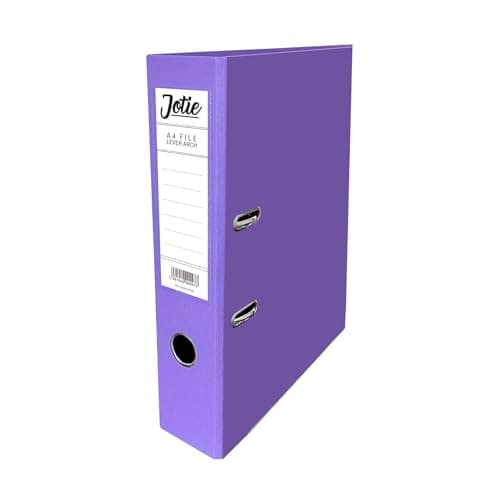 Image of 1 x Purple A4 Lever Arch File for Paperwork A4 Folders with 70mm Spine, Thumb Ring & Elegant Anti-Spill Cover | Large Ring Binders | File Storage & Office Supplies Assorted Colours