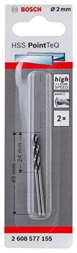 Image of Bosch Professional 2-Piece PointTeQ HSS Twist Drill Bit (for Metal, 2 x 24 x 49 mm, Accessories for Drill Driver)