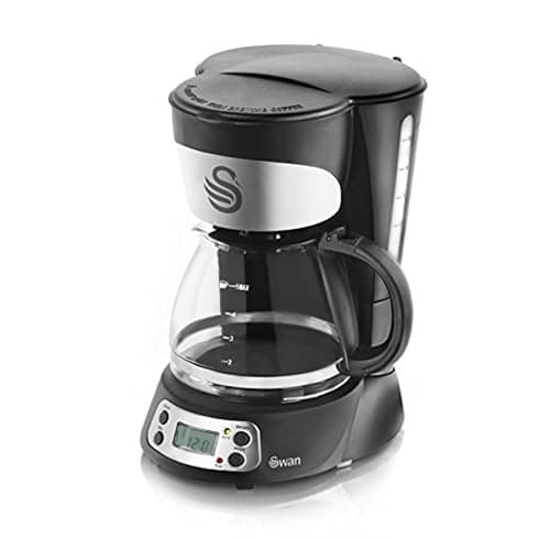 Image of Swan SK13130N Programmable Coffee Maker with Keep Warm Function, LCD Timer, 750ml, 700W, Black