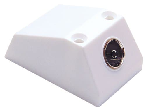 Image of Single Coaxial Outlet TV Aerial Plug Socket Wall Mount